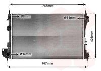 VAN WEZEL 37002340 - Radiador, refrigeración del motor