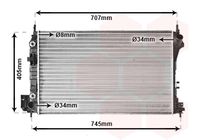 VAN WEZEL 37002341 - Radiador, refrigeración del motor