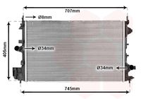 VAN WEZEL 37002396 - Radiador, refrigeración del motor