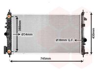 VAN WEZEL 37002473 - Radiador, refrigeración del motor