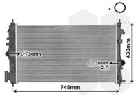 VAN WEZEL 37002474 - Radiador, refrigeración del motor