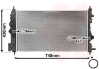 VAN WEZEL 37002488 - Radiador, refrigeración del motor