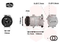 VAN WEZEL 3700K419 - Compresor, aire acondicionado