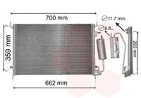 VAN WEZEL 37015397 - Condensador, aire acondicionado