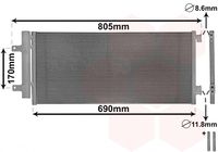 VAN WEZEL 37015705 - Condensador, aire acondicionado