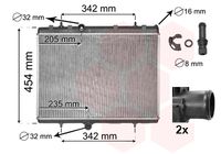 VAN WEZEL 40002267 - Radiador, refrigeración del motor