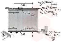 VAN WEZEL 40002300 - Radiador, refrigeración del motor