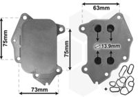 VAN WEZEL 40003396 - Radiador de aceite, aceite motor