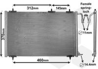 VAN WEZEL 40005257 - Condensador, aire acondicionado