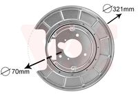 VAN WEZEL 4047373 - Chapa protectora contra salpicaduras, disco de freno