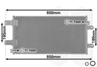 VAN WEZEL 43005443 - Condensador, aire acondicionado