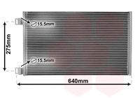 VAN WEZEL 43005444 - Condensador, aire acondicionado