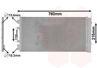 VAN WEZEL 43005483 - Condensador, aire acondicionado