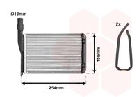 VAN WEZEL 43006087 - Radiador de calefacción