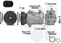 VAN WEZEL 4300K441 - Compresor, aire acondicionado