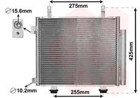 VAN WEZEL 52005115 - Condensador, aire acondicionado