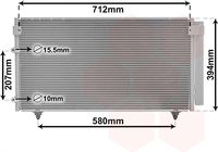 VAN WEZEL 53005383 - Condensador, aire acondicionado