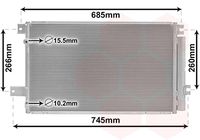 VAN WEZEL 53005409 - Condensador, aire acondicionado