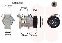 VAN WEZEL 5300K625 - Compresor, aire acondicionado