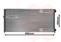 VAN WEZEL 58002109 - Radiador, refrigeración del motor