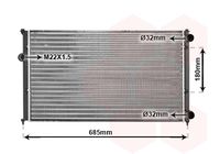 VAN WEZEL 58002116 - Radiador, refrigeración del motor