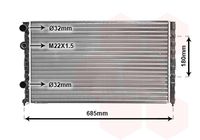 VAN WEZEL 58002124 - Radiador, refrigeración del motor