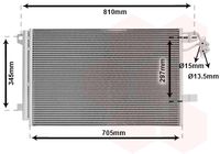 VAN WEZEL 58005328 - Condensador, aire acondicionado