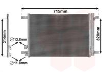 VAN WEZEL 58005335 - Condensador, aire acondicionado