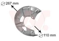 VAN WEZEL 5830372 - Chapa protectora contra salpicaduras, disco de freno