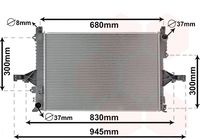 VAN WEZEL 59002114 - Radiador, refrigeración del motor