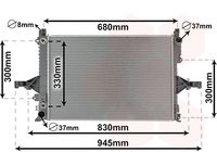 VAN WEZEL 59002115 - Radiador, refrigeración del motor