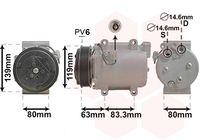 VAN WEZEL 5900K121 - Compresor, aire acondicionado