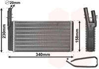 VAN WEZEL 73006074 - Radiador de calefacción