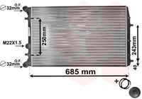 VAN WEZEL 76002010 - Radiador, refrigeración del motor