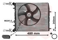 VAN WEZEL 76002013 - Radiador, refrigeración del motor