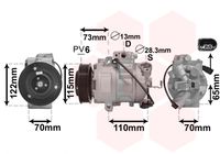 VAN WEZEL 7600K018 - Compresor, aire acondicionado