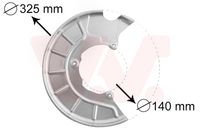 VAN WEZEL 7622372 - Chapa protectora contra salpicaduras, disco de freno