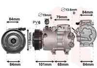 VAN WEZEL 8200K374 - Compresor, aire acondicionado