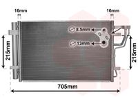 VAN WEZEL 83005102 - Condensador, aire acondicionado