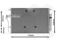 VAN WEZEL 30005724 - Condensador, aire acondicionado