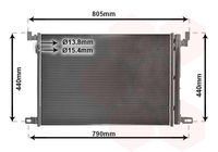 VAN WEZEL 58015705 - Condensador, aire acondicionado