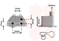 VAN WEZEL 37013704 - Radiador de aceite, aceite motor