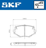 SKF VKBP 80564 A - Juego de pastillas de freno