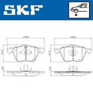 SKF VKBP 80956 - Juego de pastillas de freno