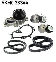 SKF VKMC 33344 - Bomba de agua + kit de correa poli V