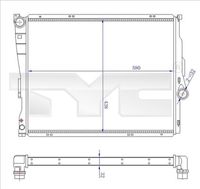 TYC 703-0006-R - Radiador, refrigeración del motor