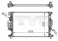 TYC 710-0060 - Radiador, refrigeración del motor