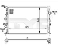 TYC 710-0057 - Radiador, refrigeración del motor