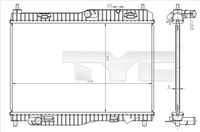 TYC 710-0058 - Radiador, refrigeración del motor