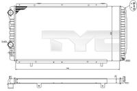 TYC 709-0014-R - Radiador, refrigeración del motor